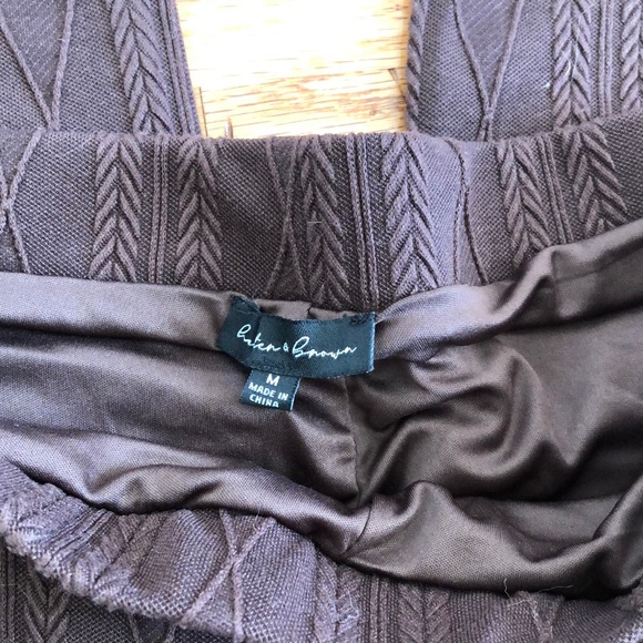 Espresso Brown Knitted Wide Leg High Rise Pants - Picture 5 of 6